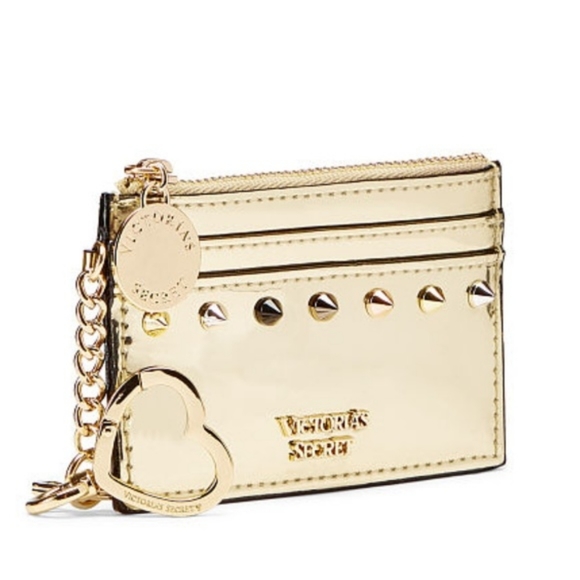 Victoria's Secret Accessories - Victoria's Secret Gold Studded Key Card Case